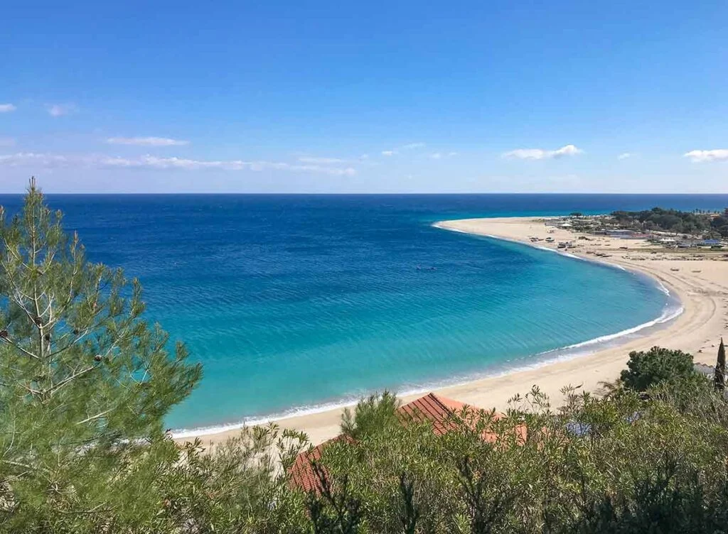 Panorama della costa e del mare di Soverato